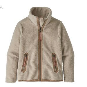Patagonia Cream Sherpa Jacket with Tan Accents